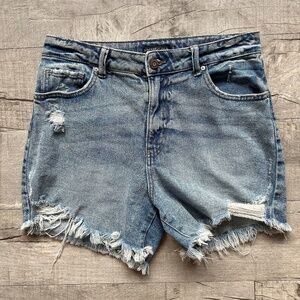 Sincerely Jules High Rise Acid Wash Distressed Denim Shorts 90s y2k retro 29 9
